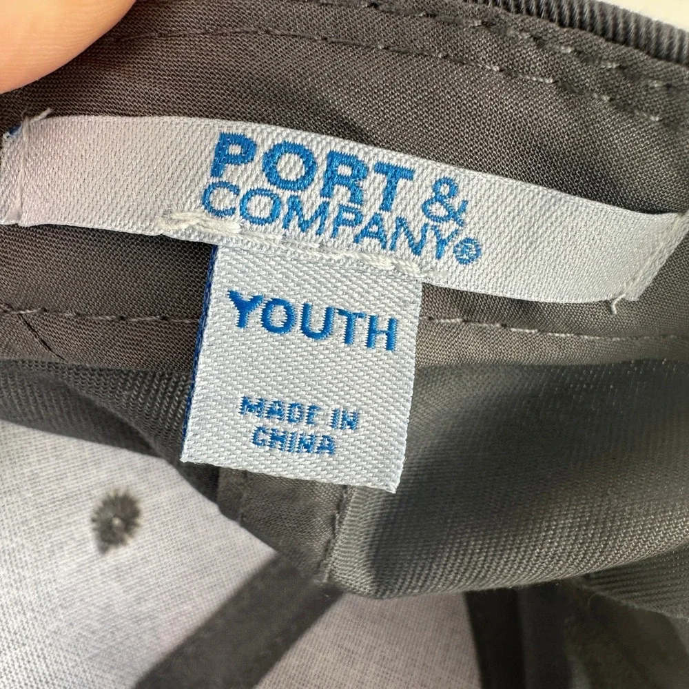 Port & Company Hat Youth Gray WestRock Graphic Adjustable Baseball Cap CP80